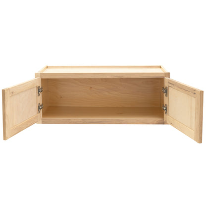 Microwave Wall Kitchen Cabinet Raw Hickory