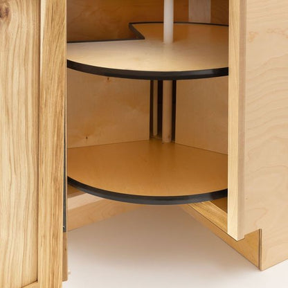 Lazy Susan Kitchen Cabinet Rustic Hickory Corner Base Cabinet