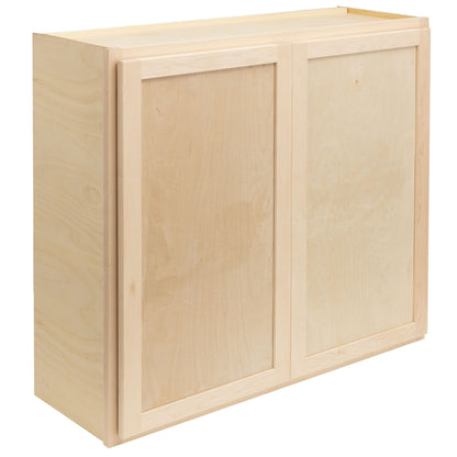 27" - 36" Wall Kitchen Cabinet Raw Maple