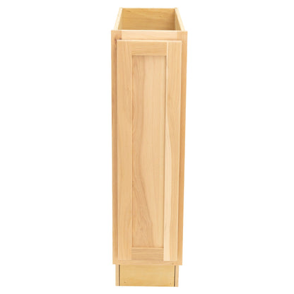 9" Kitchen Cabinet Raw Hickory Base Cabinet