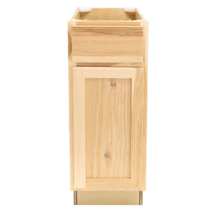 12" - 24" Kitchen Cabinet Raw Hickory Base Cabinet