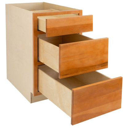 3 Drawer kitchen Cabinet Provincial Stain Base Cabinet