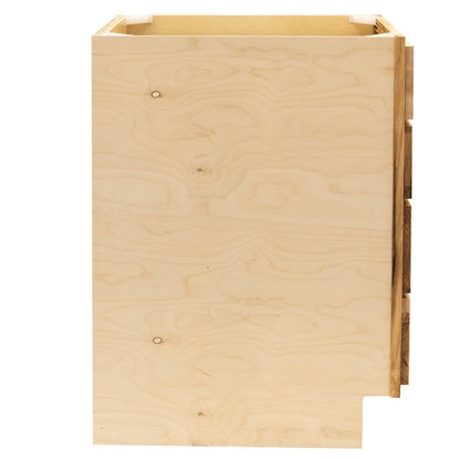 4 Drawer Kitchen Cabinet Rustic Hickory Base Cabinet