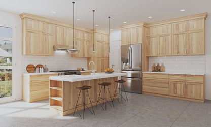 Microwave Wall Kitchen Cabinet Raw Hickory