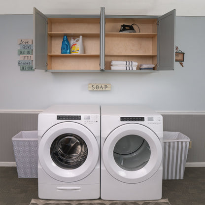 Laundry Room 2 Cabinets Set Magnetic Gray
