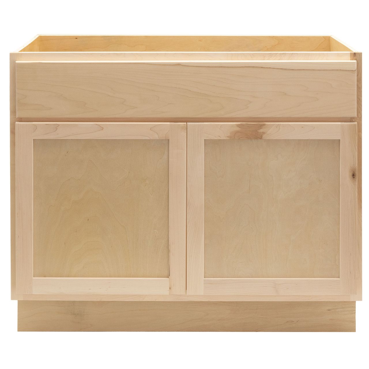 Quicklock Raw Maple Bathroom Vanity Base Cabinet