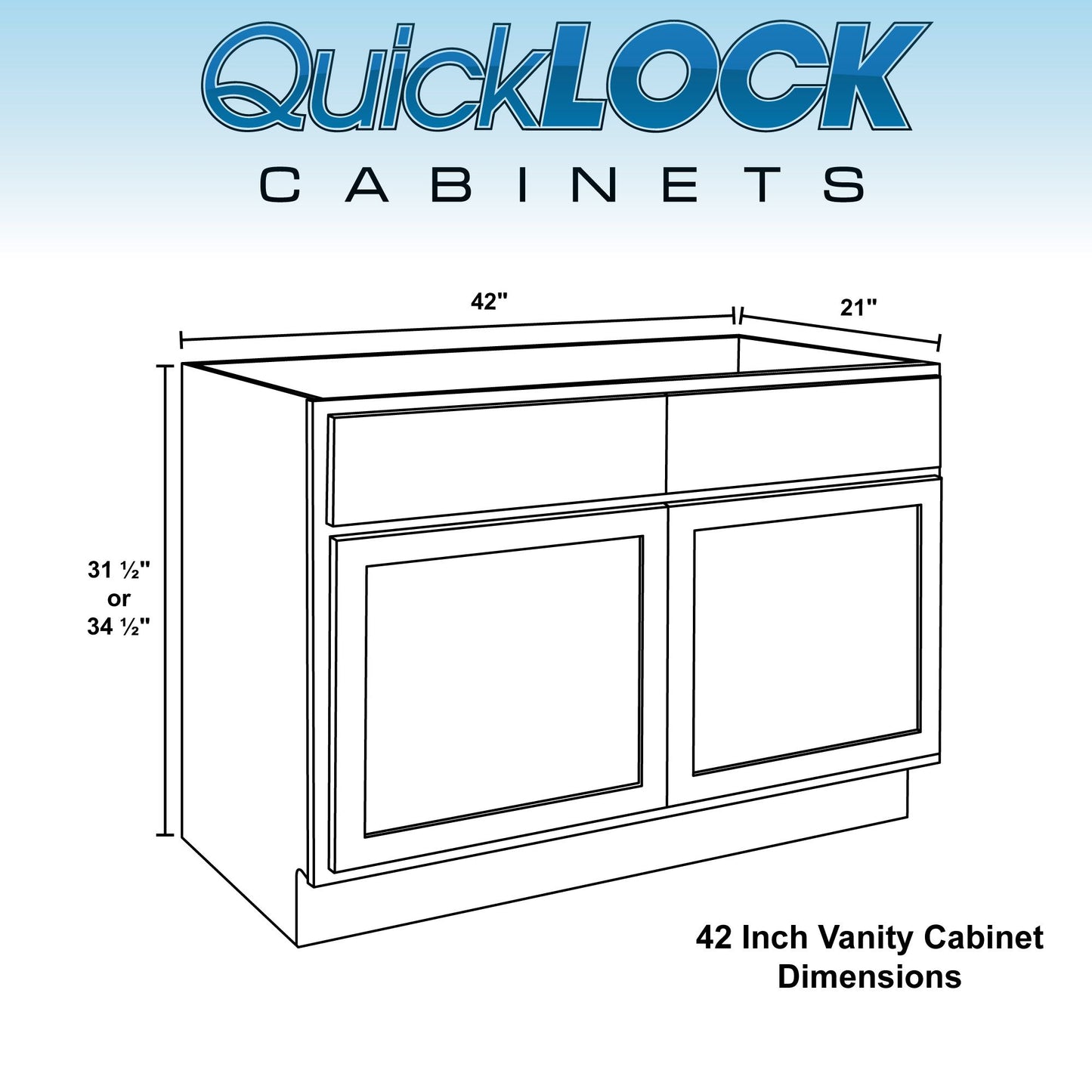 42" Bathroom Vanity | Provincial Stain