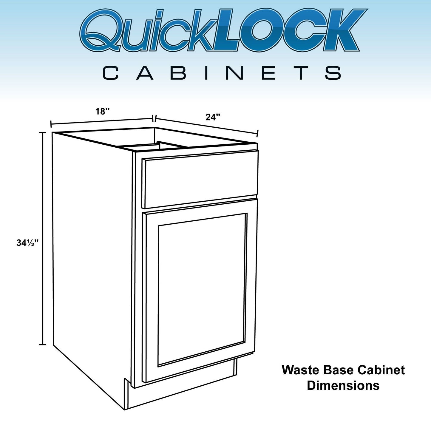 Trash Bin Kitchen Cabinet Pure White Base Cabinet