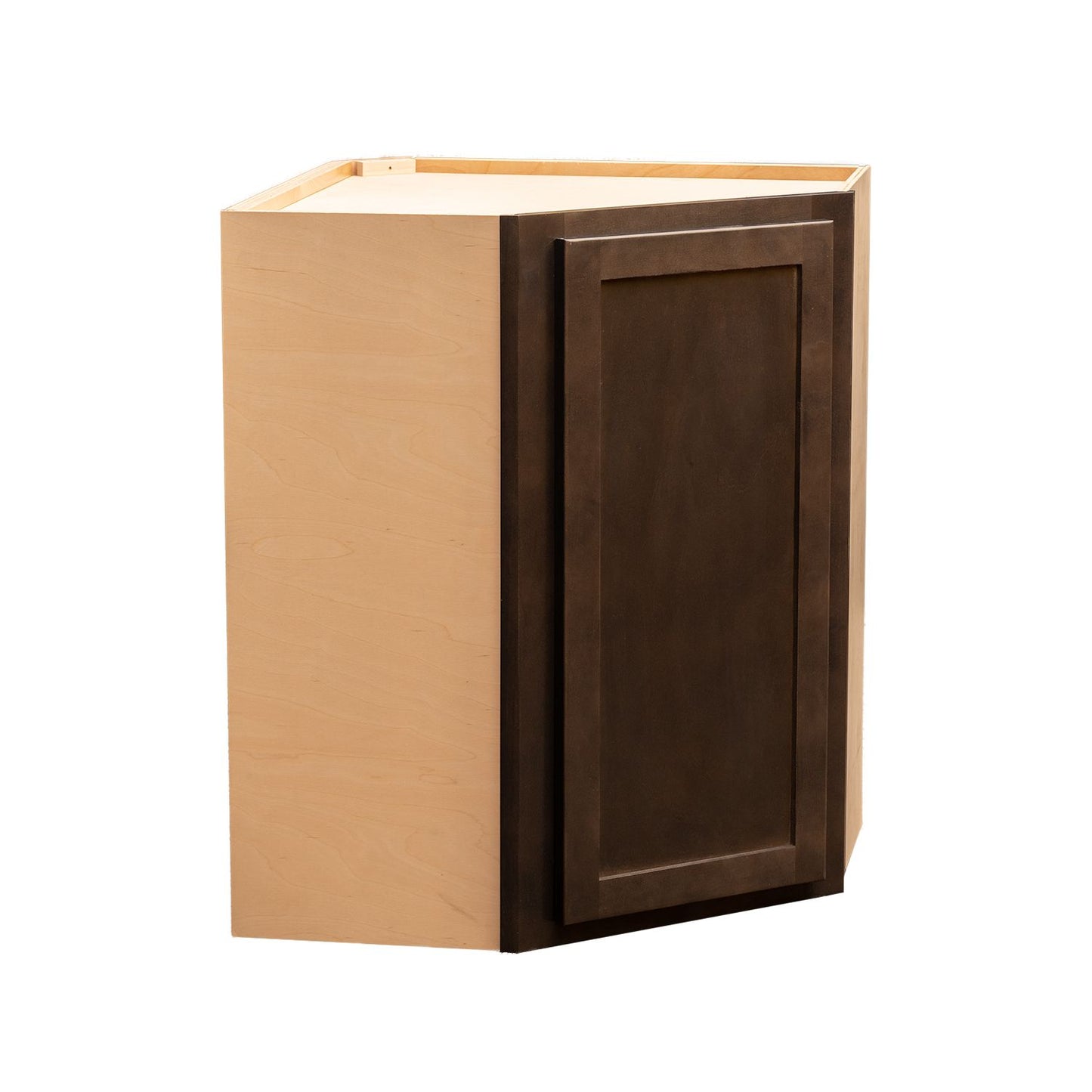 Quicklock Espresso Stain Wall Corner Cabinet