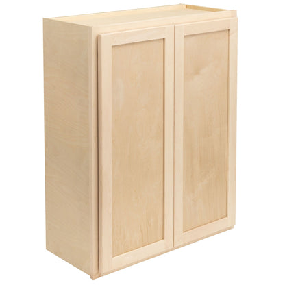 27" - 36" Wall Kitchen Cabinet Raw Maple