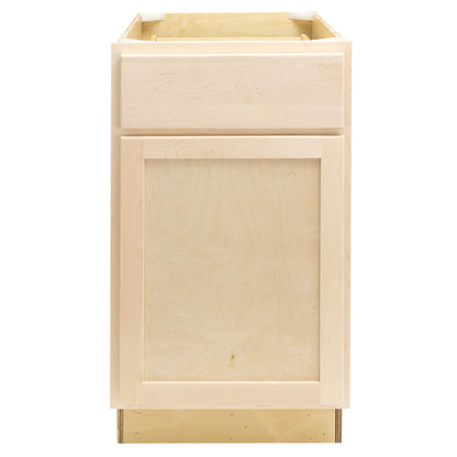 Trash Bin Kitchen Cabinet Raw Maple Base Cabinet