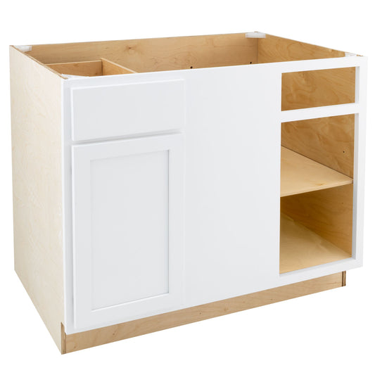 Blind Corner Kitchen Cabinet Pure White Base Cabinet