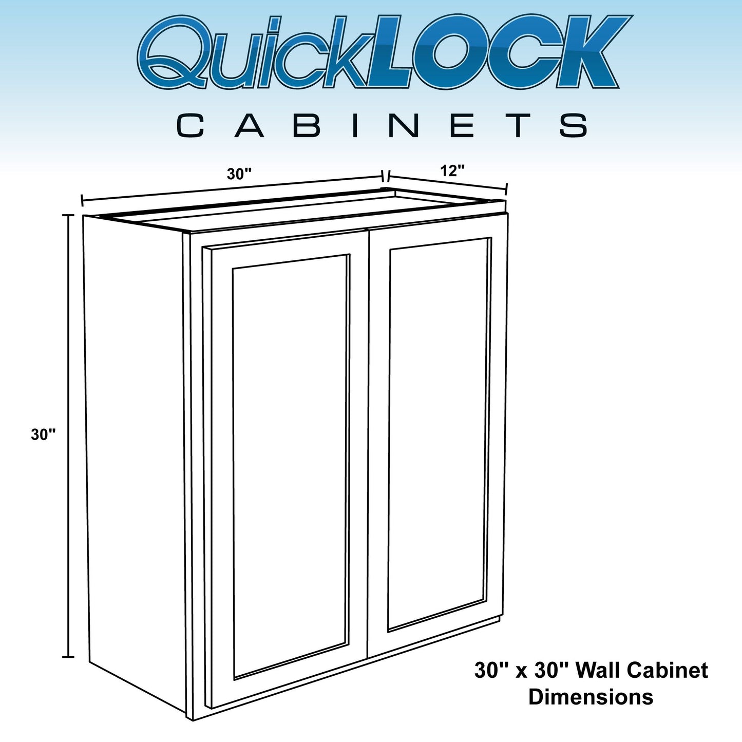 30" - 36" Wall Kitchen Cabinet Needlepoint Navy