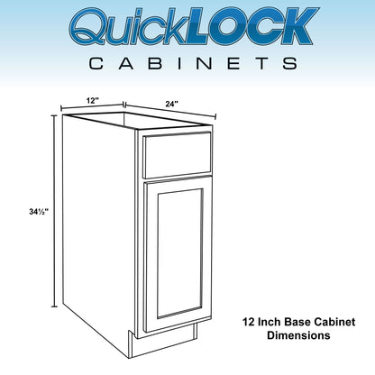 12" - 24" Kitchen Cabinet Raw Maple Base Cabinet