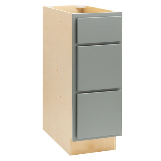 3 Drawer Kitchen Cabinet Magnetic Gray Base Cabinet