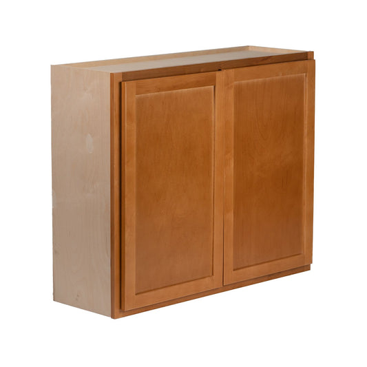 Quicklock Provincial Stain Wall Cabinet - Double Door