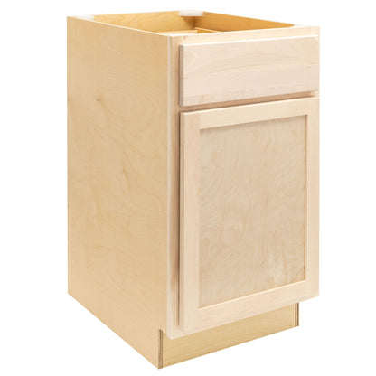 12" - 24" Kitchen Cabinet Raw Maple Base Cabinet