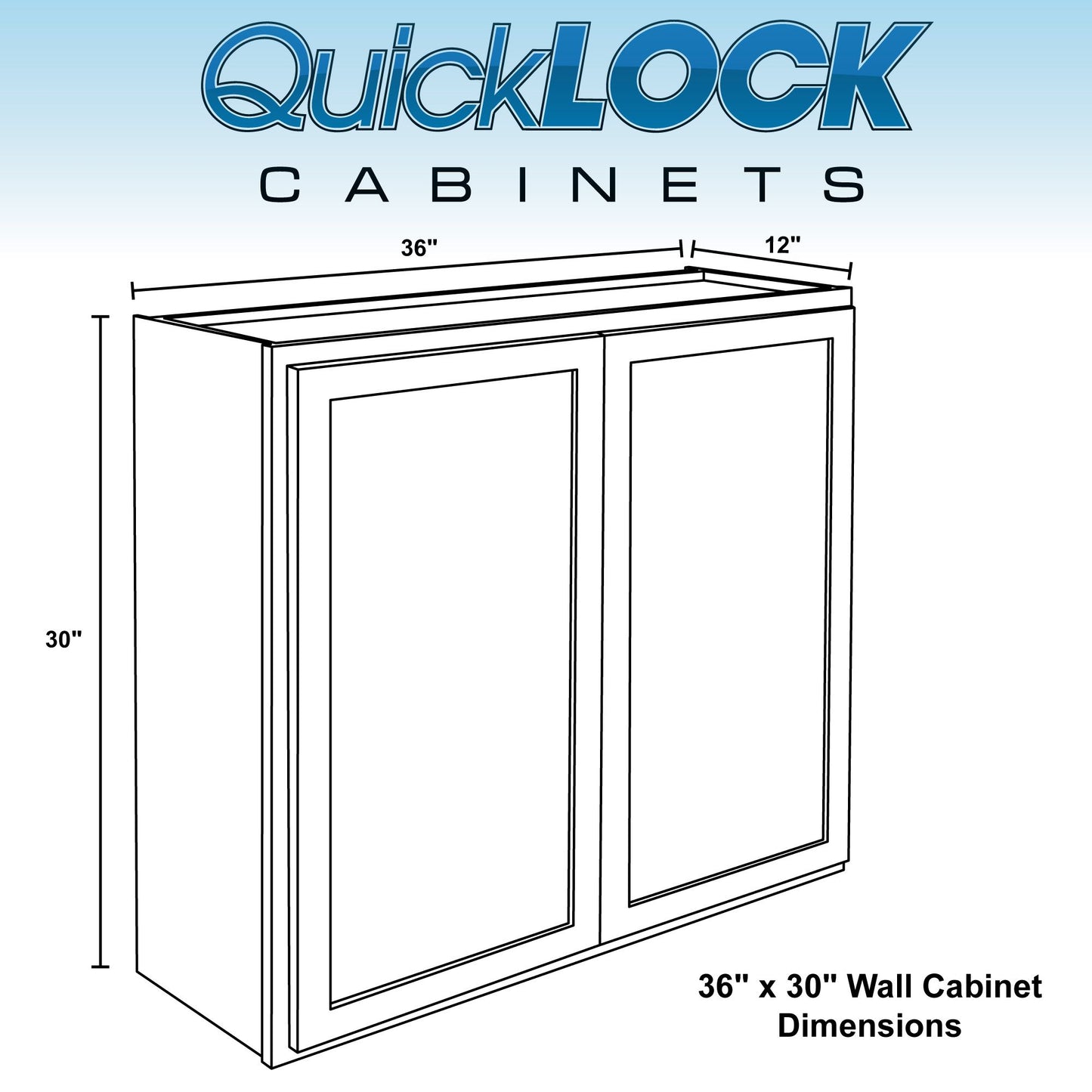 30" - 42" Wall Kitchen Cabinet Rustic Hickory