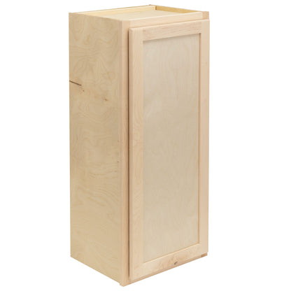 12" - 24" Wall Kitchen Cabinet Raw Maple