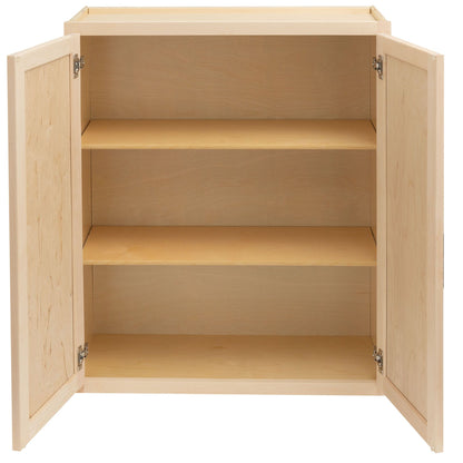 Laundry Room 2 Cabinet Set Raw Maple