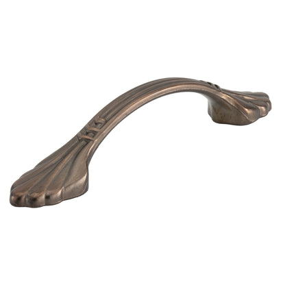 Drawer Pull & Cabinet Handle 3" Weathered Copper with Center Arch