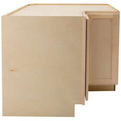 Easy Reach Kitchen Cabinet Raw Maple Corner Base Cabinet