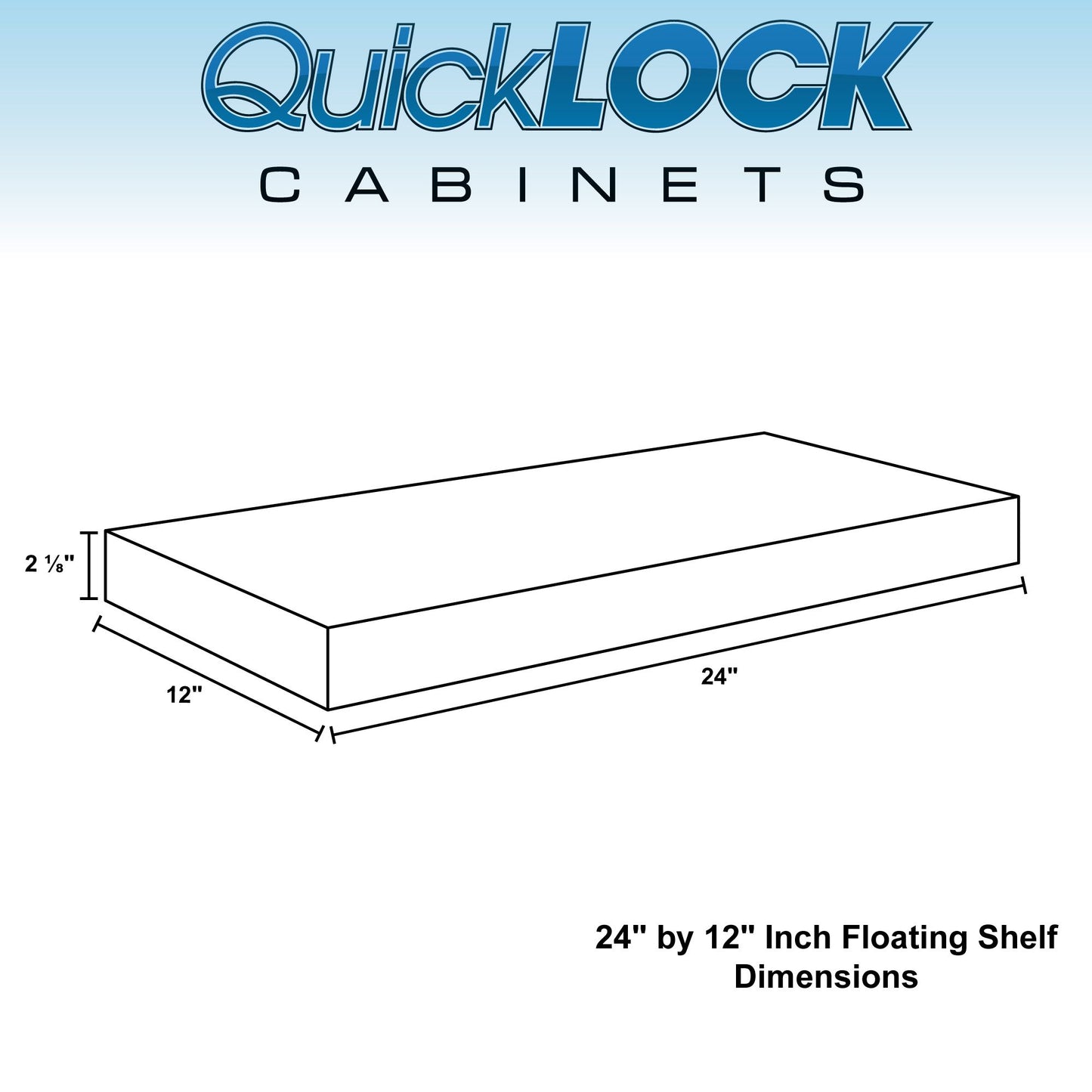 Floating Shelf | Magnetic Gray | 12" Depth