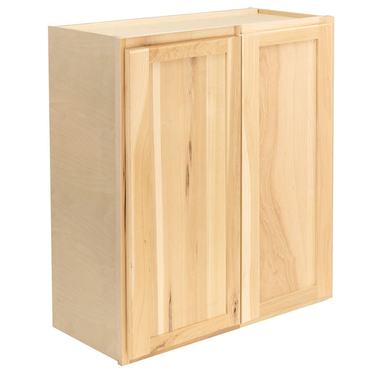 Quicklock  Raw Hickory Wall Cabinet - Double Door