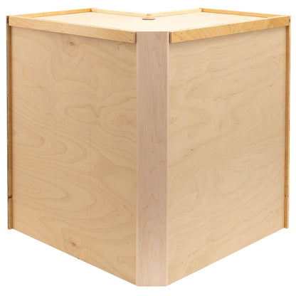 Lazy Susan Kitchen Cabinet Raw Maple Corner Base Cabinet