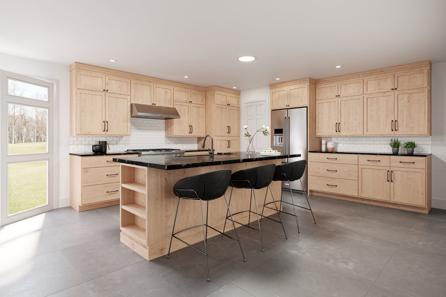 Quicklock Raw Maple Left and Right Base Cabinet End Panel