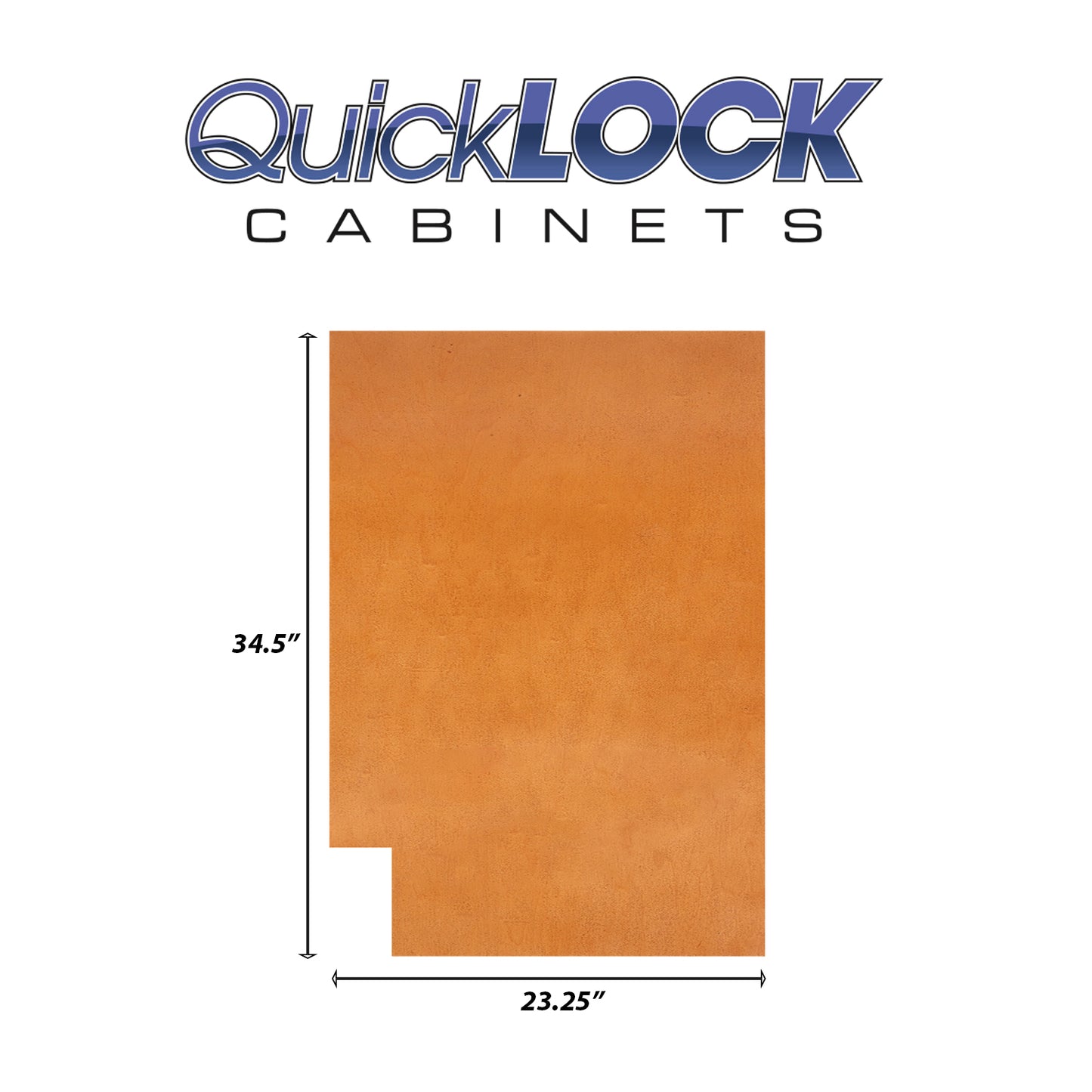 Quicklock RTA (Ready-to-Assemble) Provincial Stain .25"X23.25"X34.5" End Panel - Right Side