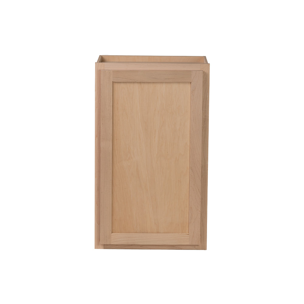 Quicklock RTA - Winding River Collection - Raw Maple 15"Wx30"Hx12"D Wall Cabinet
