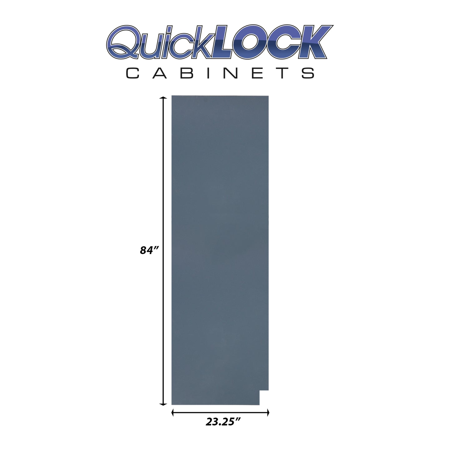 Quicklock RTA (Ready-to-Assemble) Needlepoint Navy .25"X23.25"X84" Pantry End Panel - Left Side