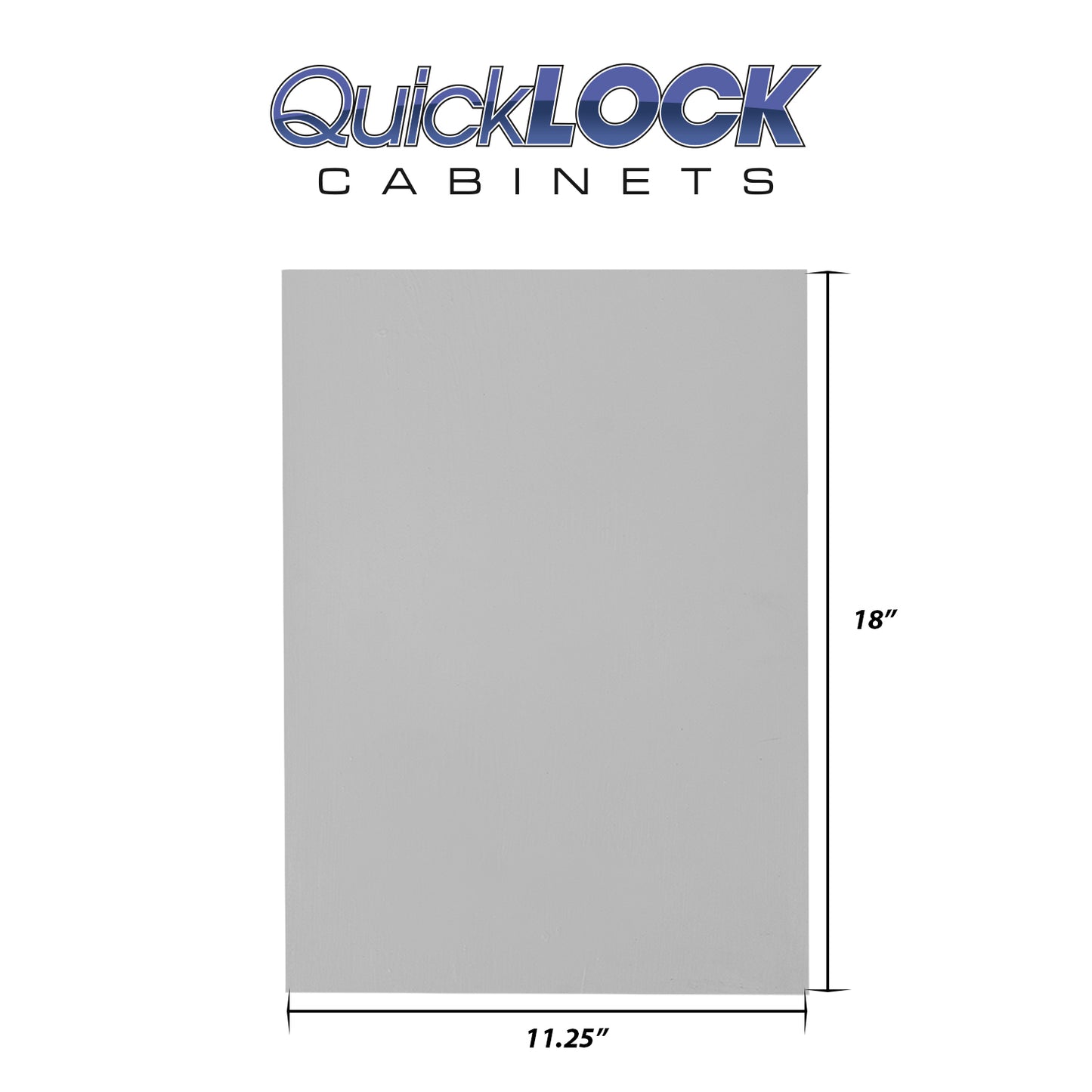 Quicklock RTA (Ready-to-Assemble) Magnetic Grey .25"X11.25"X18" End Panel