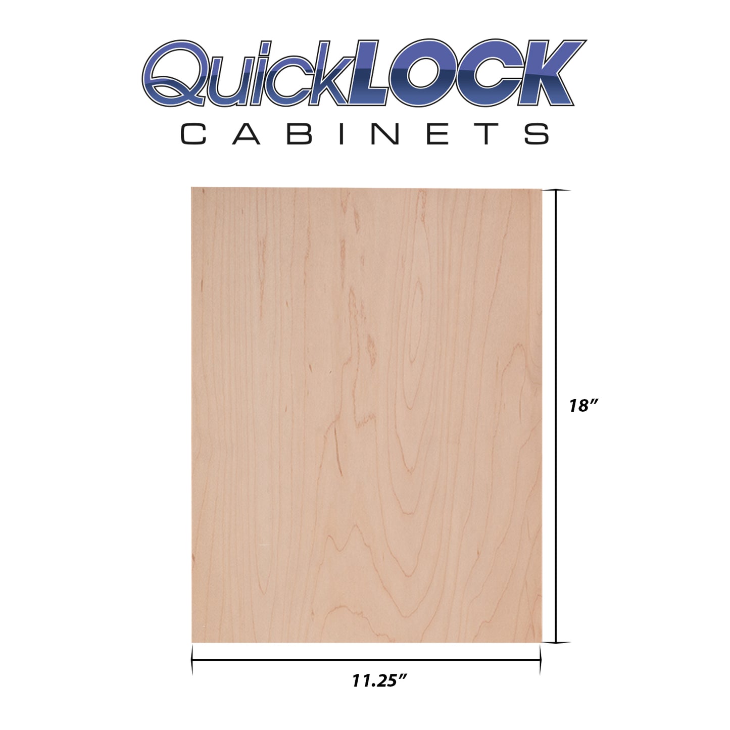 Quicklock RTA (Ready-to-Assemble) Raw Maple .25"X11.25"X18"End Panel