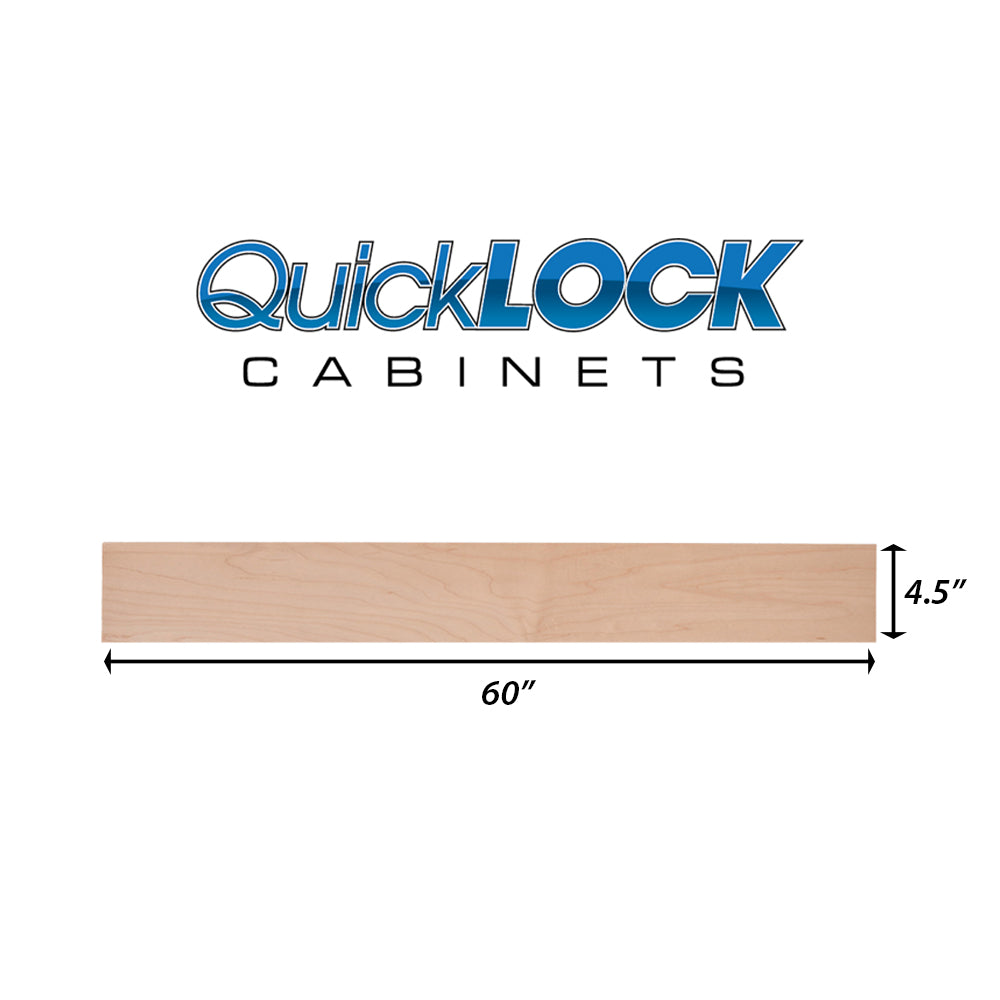 Quicklock RTA (Ready-to-Assemble) Raw Maple .25"X4.5"X60" Toe Kick