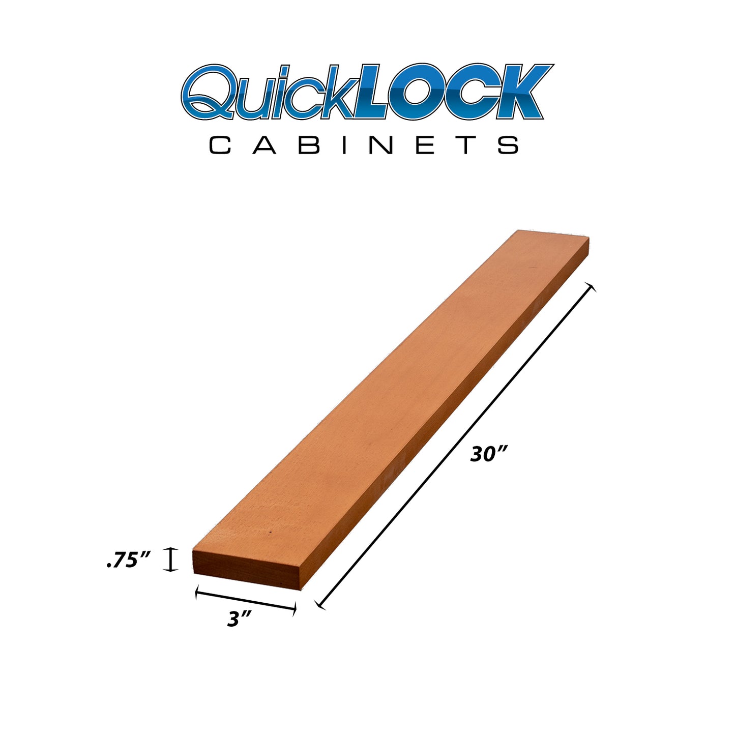 Quicklock RTA (Ready-to-Assemble) Provincial Stain .75"X3"X30" Filler