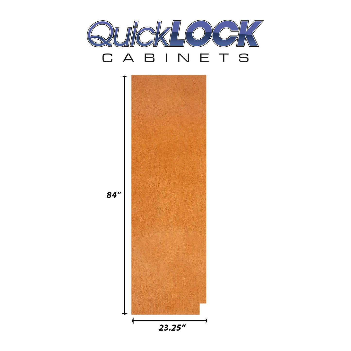 Quicklock RTA (Ready-to-Assemble) Provincial Stain .25"X23.25"X84" Pantry End Panel - Left Side