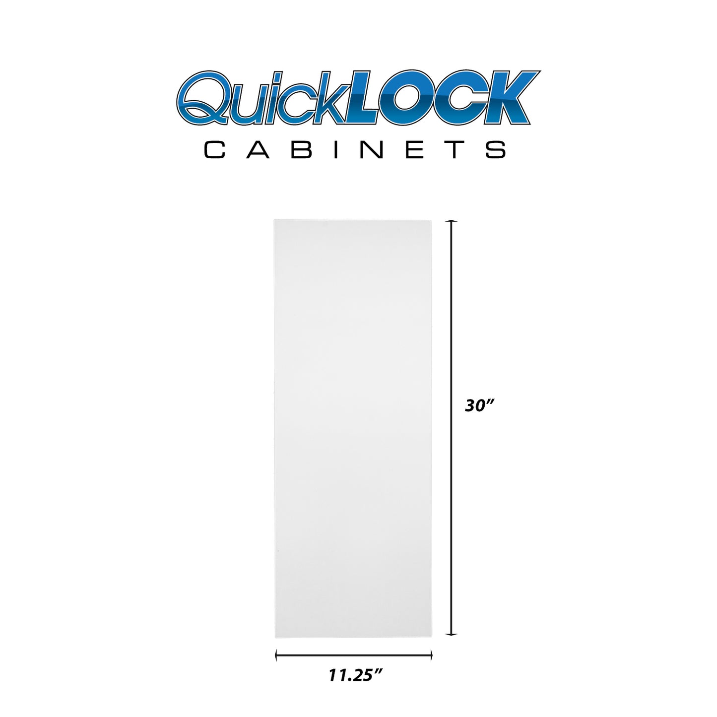 Quicklock RTA (Ready-to-Assemble) Pure White .25"X11.25"X30" End Panel
