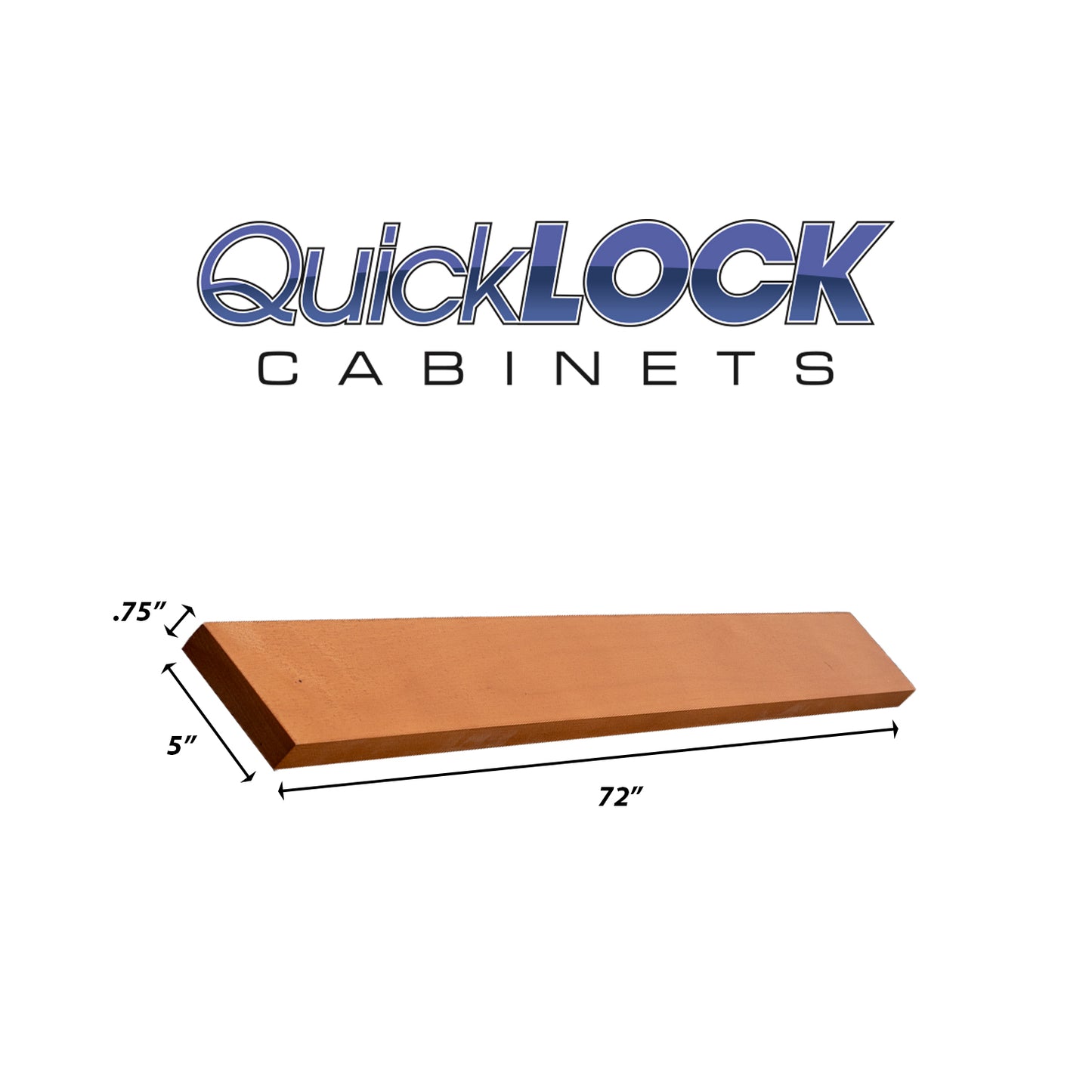 Quicklock RTA (Ready-to-Assemble) Provincial Stain .75"X5"X72" Valance
