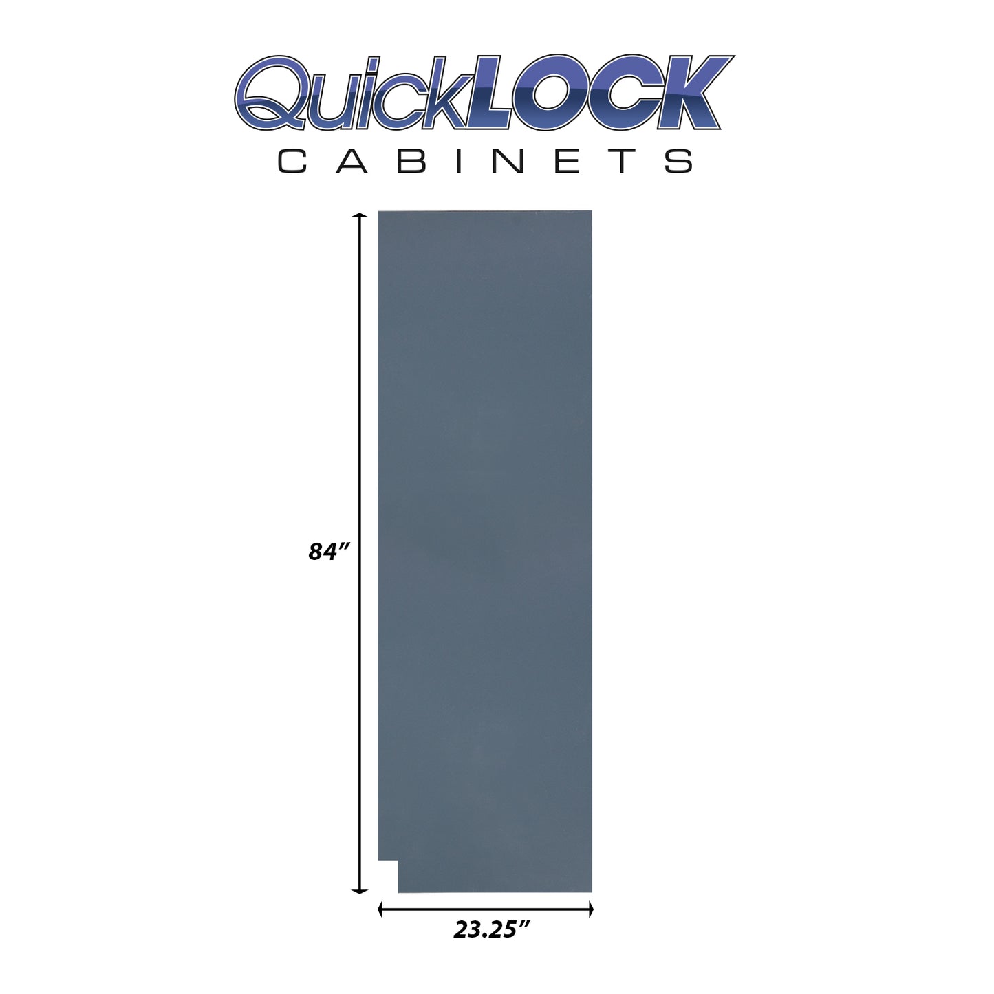Quicklock RTA (Ready-to-Assemble) Needlepoint Navy .25"X23.25"X84" Pantry End Panel - Right Side