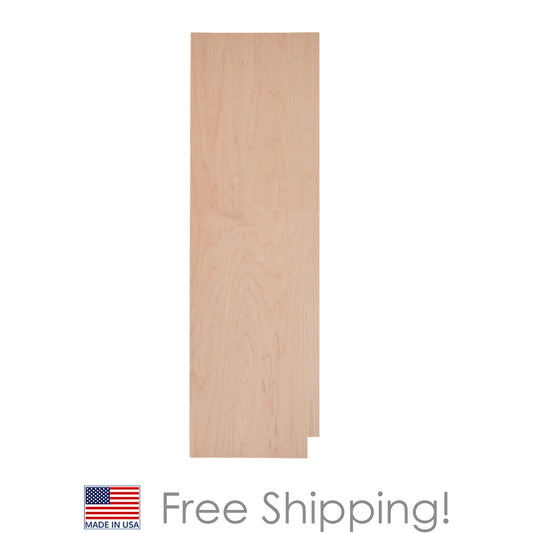 Quicklock RTA (Ready-to-Assemble) Raw Maple .25"X23.25"X84" Pantry End Panel - Left Side
