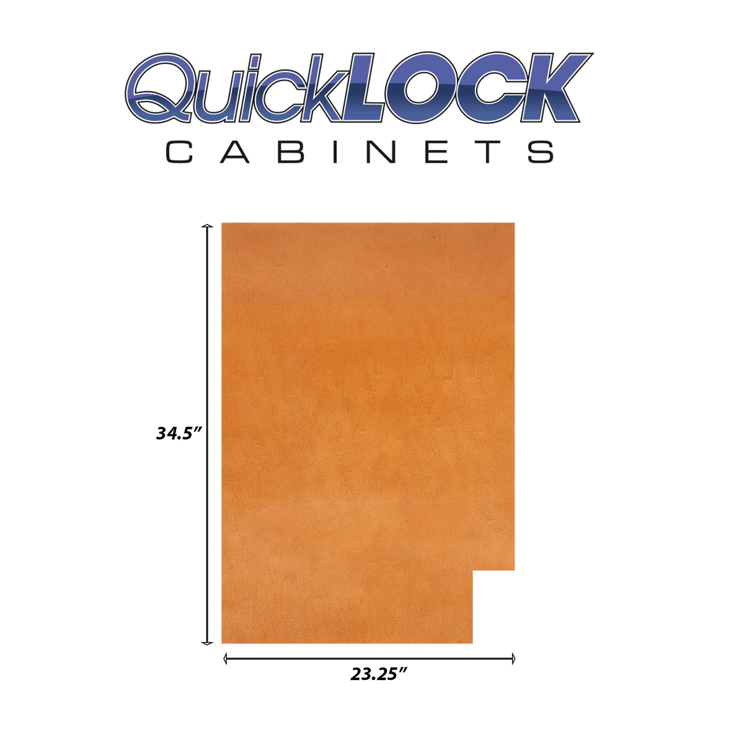 Quicklock RTA (Ready-to-Assemble) Provincial Stain .25"X23.25"X34.5" End Panel - Left Side
