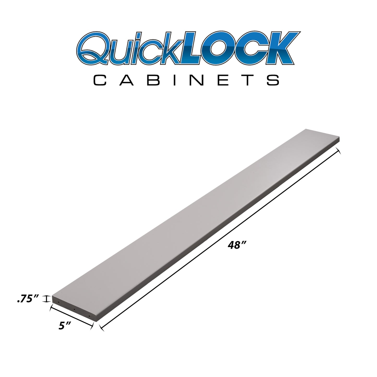 Quicklock RTA (Ready-to-Assemble) Magnetic Grey .75"X5"X48" Valance