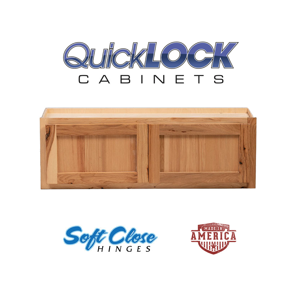 Quicklock RTA (Ready-to-Assemble) Rustic Hickory 36"Wx24"Hx12"D Refrigerator Wall Cabinet