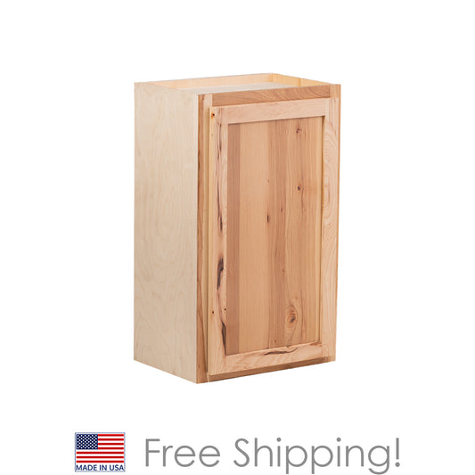 Quicklock RTA (Ready-to-Assemble) Rustic Hickory 18"Wx36"Hx12"D Wall Cabinet