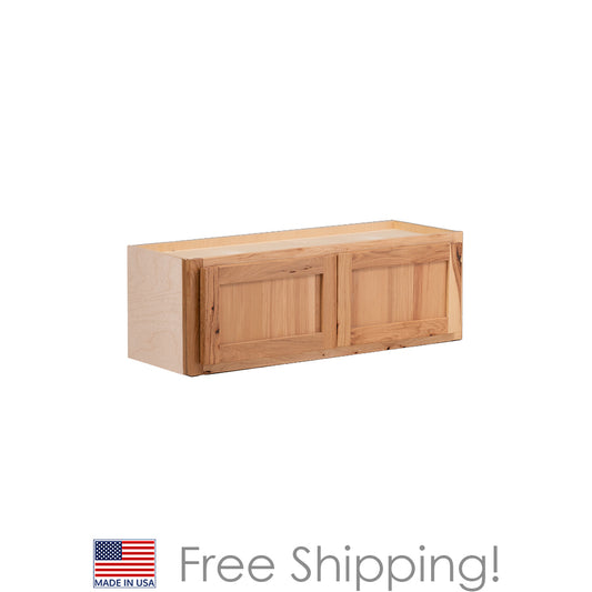 Quicklock RTA (Ready-to-Assemble) Rustic Hickory 36"Wx12"Hx12"D Refrigerator Wall Cabinet
