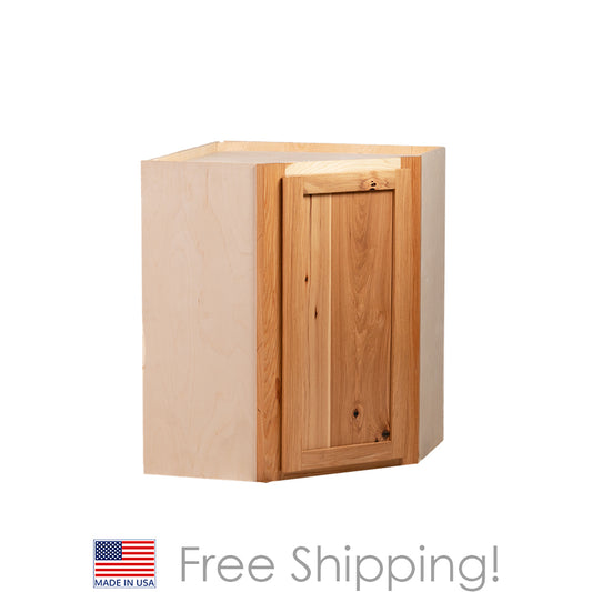 Quicklock RTA (Ready-to-Assemble) Rustic Hickory 24"Wx30"Hx12"D Wall Corner Cabinet