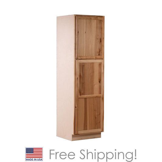 Quicklock RTA (Ready-to-Assemble) Rustic Hickory Pantry Cabinet 24"Wx84"Hx24"D