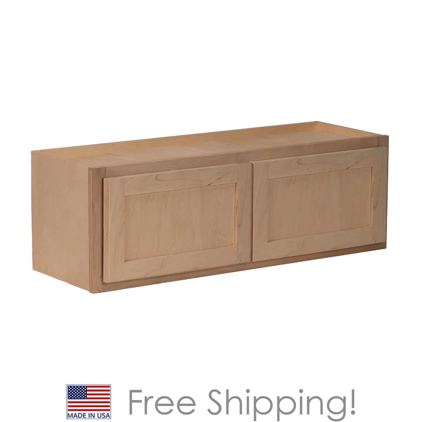 Quicklock RTA - Winding River Collection - Raw Maple 30"Wx12"Hx12"D Microwave Wall Cabinet